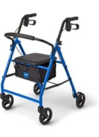 Medline Steel Rollator Walker for Adult Mobility