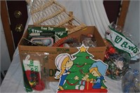 box of christmas items