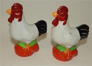 Brightly Painted Chickens