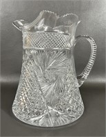Large Cut Crystal Water Pitcher