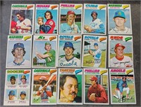 1977 TOPPS BASEBALL 15 CARD LOT W/ STEVE CARLTON