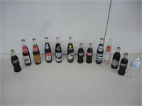 COCA-COLA & COKE GLASS BOTTLES-MOST STILL FULL