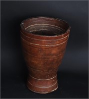 Antique Turned Wooden Mortar, Circa 1800's