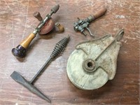 Vintage wood and metal tools