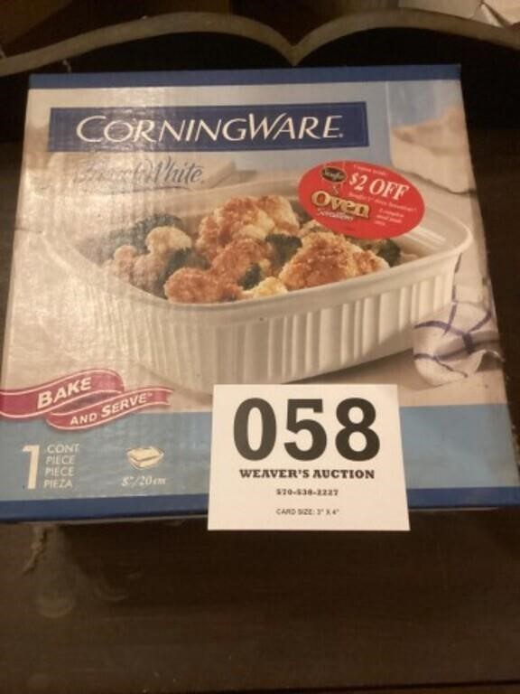 NIB corning, ware dish