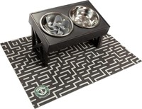 Elevated Dog Bowl - Slow Feeder & Water Mat