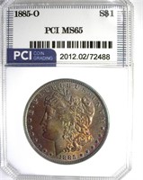 1885-O Morgan PCI MS65 Great Color