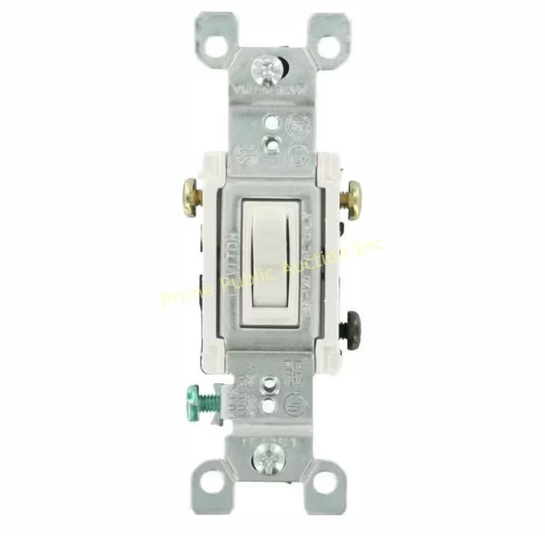 Leviton 6Pk 15 Amp 3-Way Toggle Switch, White
