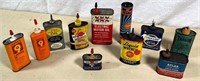 11pcs- Vintage Oilers & fluid cans