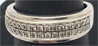 Sterling Silver Diamond Ring