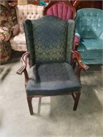 Nice Vintage Leather And Wood Chair