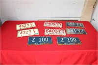 LOT OF 8 LICENSE PLATES