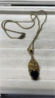 Antique Art Nouveau Victorian Necklace With Gold T
