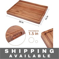 Acacia Wood Cutting Boards for Kitchen, 20"x15"
