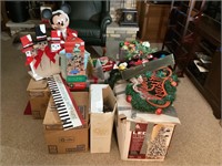 Assorted Christmas decorations, some vintage