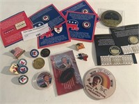 Large Lot of Political Pins and Badges