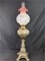 Antique Art Nouveau Banquet Lamp by Miller