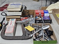 EARLY AUTO MANUALS, NEW STOCK OF SPARK PLUGS, &