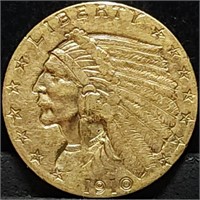 1910 $2.50 Indian Gold Quarter Eagle