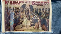 Vintage Barnum Bros Circus poster laminated