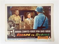 Escape to Burma original 1955 vintage lobby card