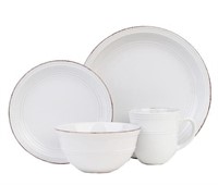 Madelyn White 16pc Dinner Set 6518-16wh-rb