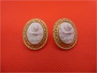 3 D Rose 1" Earrings