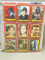 binder of 122 vintage Star Wars collectors cards