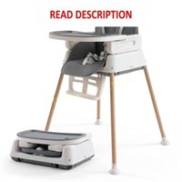 3 in 1 Baby High Chair  Adjustable  Gray