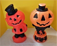 Two Vintage Empire Jack O Lantern Blow Molds