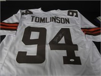 BROWNS DALVIN TOMLINSON SIGNED JERSEY JSA