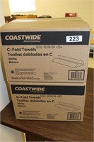 2 Cases of Coast Wide Professional C-fold Towels