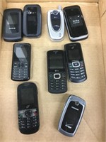 Nine Samsung, LG, and other cell phones, as is