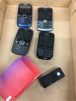 Blackberry and Samsung cell phones and small