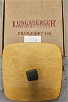Longaberger Cranberry Lid Green in Box