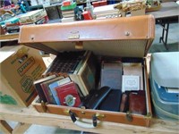 Vintage Samsonite Suitcase W/Vintage School Books