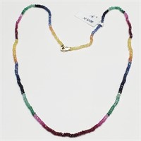 $800 10K  Ruby, Sapphire & Emerald(23ct) Necklace