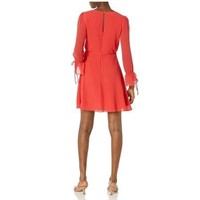 $109  VINCE CAMUTO Coral Tie Keyhole Dress 16