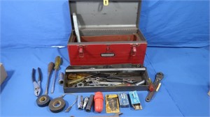 Toolbox w/Contents, Crescent Wrenches,