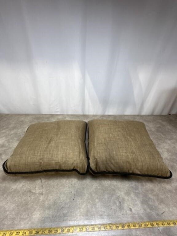 Decorative outdoor material pillows, set of 2