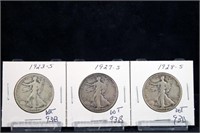 (3) Walking Liberty Half Dollars -