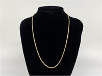 14K YG Gold Rope Chain Necklace.