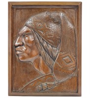 A Multi Signature Hand Carved Bolivian Wooden Port