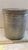 Wyoming  Creamery Metal Can