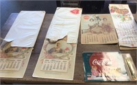 Vintage Coca-Cola calendars