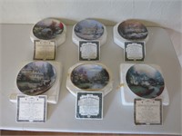 (6) Thomas Kinkade Series Collector Plates