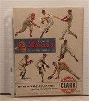 1956 Milwaukee Braves Scorecard