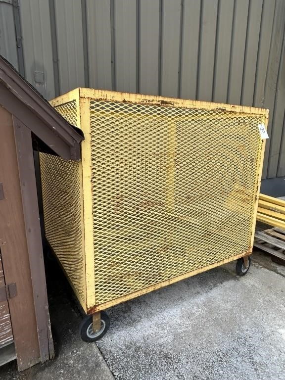 LARGE METAL CART WITH WHEELS