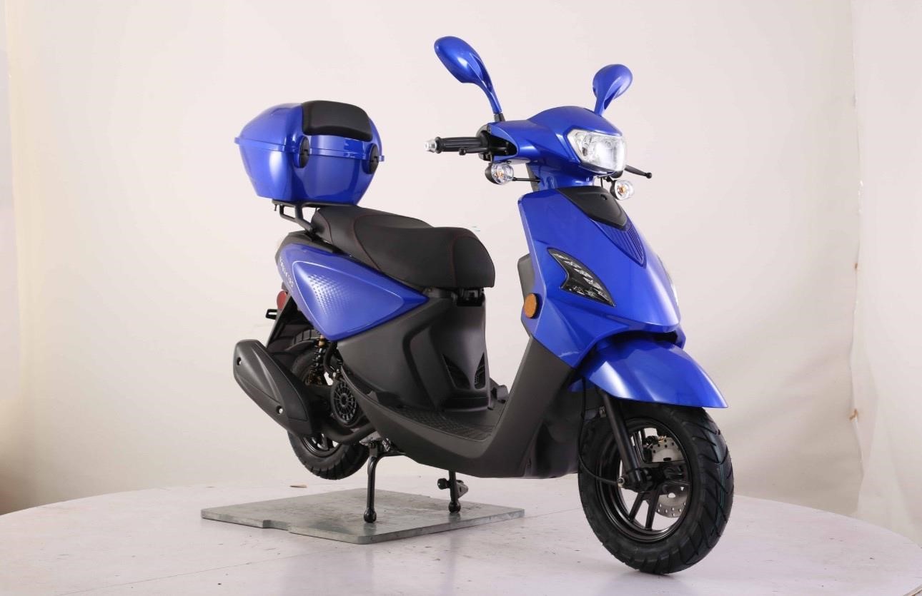 2024 BRANd NEW150cc GAS 4-STROKE GAS SCOOTER Blue