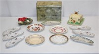 VINTAGE CHEESE DISH PLATES & MORE